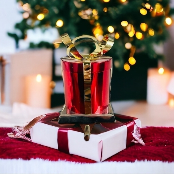 Christmas Stocking Holder Red Gold Gift Box Metal 
Stocking Hook Holiday Decor - Picture 1 of 5
